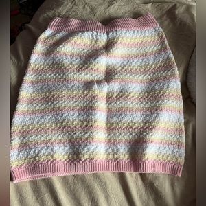 Knit pastel mini skirt